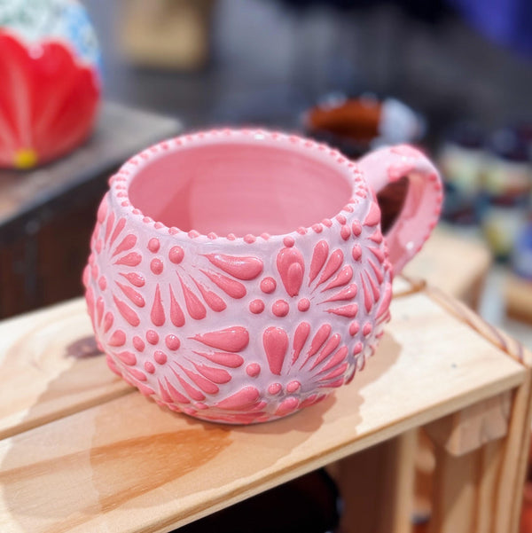 Pink Round Talavera Mug