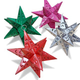 Navidad Tin Star Ornaments