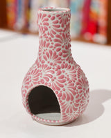 pink handmade mini chimney TALAVERA CHIMENEA from talavera salazar at sew bonita