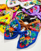 Large Embroidered Hair Bowtie