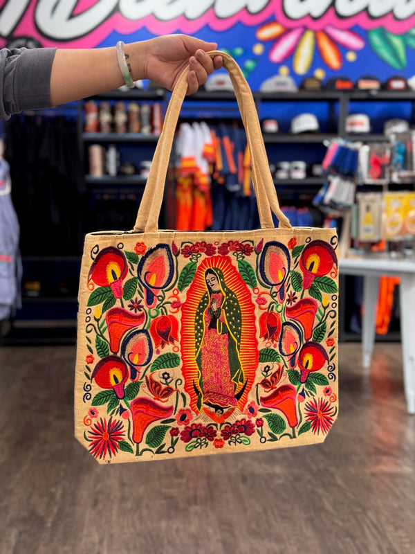 Virgen de Guadalupe Bag at Sew Bonita in Corpus Christi, TX.