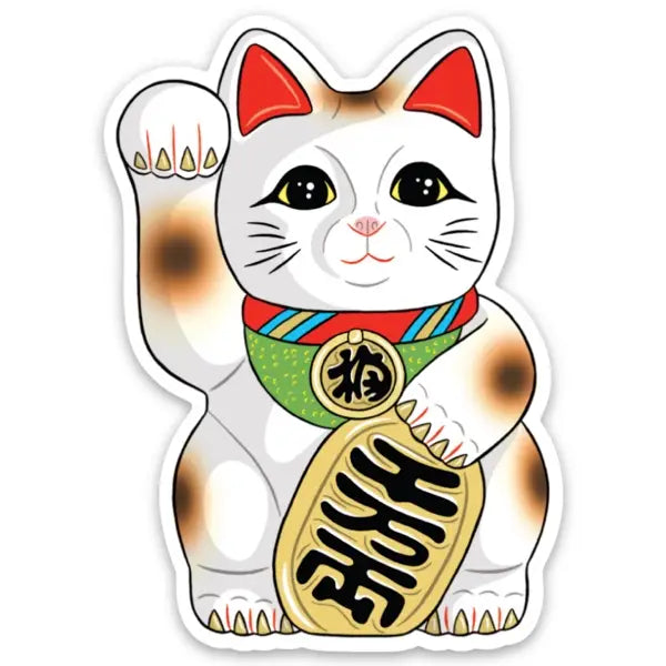 Good Luck Cat Sticker