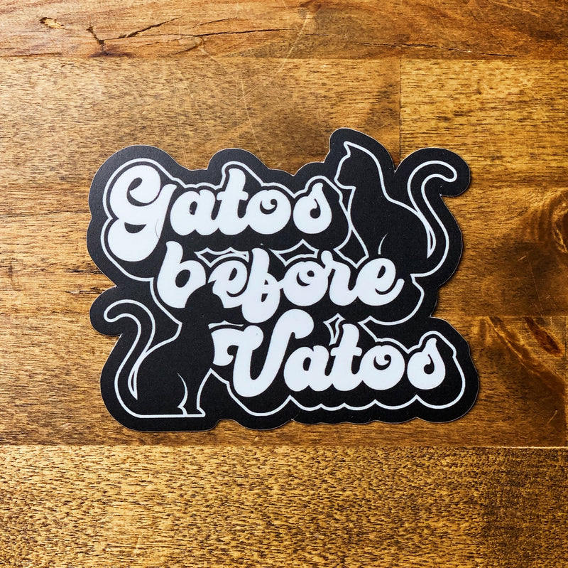 gatos before vatos sticker sew bonita 