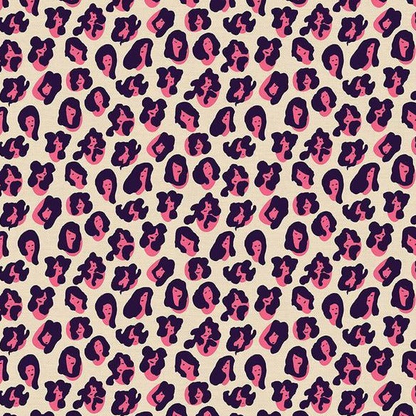 rebel girl paint brush studios fabric she is fierce leopard sew bonita 