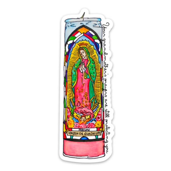 Grandmothers Prayers Candle Sticker