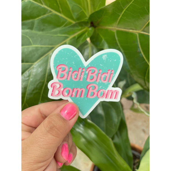 White Bidi Bidi Bom Bom Sticker