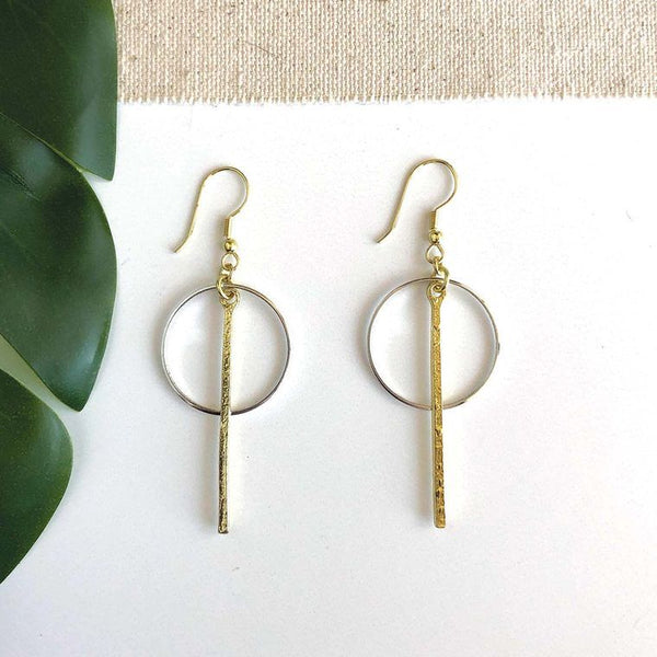 Bar Hoop Earrings