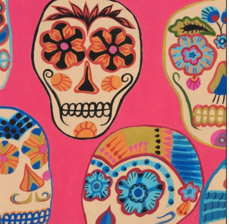 F1068 Calaveras Contentas Pink