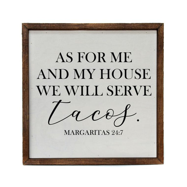 As For Me and My House sign at Sew Bonita in Corpus Christi, TX.