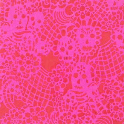 F1038 Flora De Los Muertos Pink Tonal