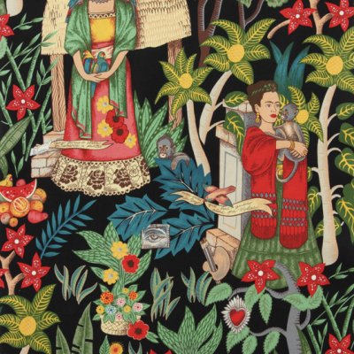 F1031 Frida's Garden Black